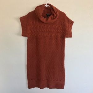 Fylo Burnt Orange Cowlneck Sweater Tunic Medium